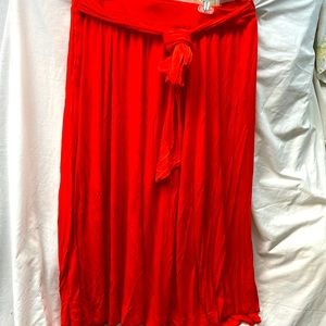 Ava & viv strechy 2pocket slit side floor length skirt ladies sz 3x